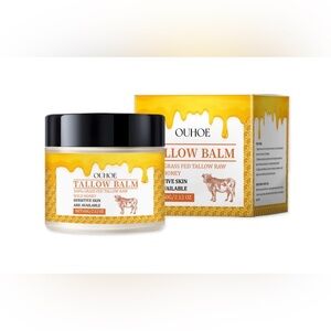 OUHOE Tallow Balm Grass Fed Honey Sensitive Skin Moisturizer 2.12oz New Factory